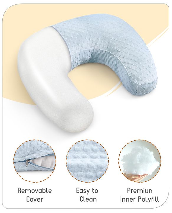Babyhug Sleeping Bag Feeding Pillow & Blanket Combo Set with Giraffe Embroidery - White | Fits upto waist size 36 inches
