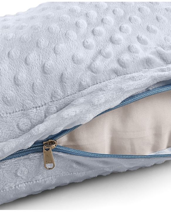 Babyhug Sleeping Bag Feeding Pillow & Blanket Combo Set with Giraffe Embroidery - White | Fits upto waist size 36 inches