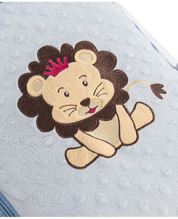 Babyhug Sleeping Bag Feeding Pillow & Blanket Combo Set with Giraffe Embroidery - White | Fits upto waist size 36 inches