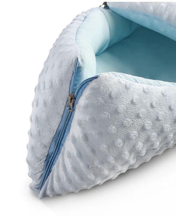 Babyhug Sleeping Bag Feeding Pillow & Blanket Combo Set with Giraffe Embroidery - White | Fits upto waist size 36 inches