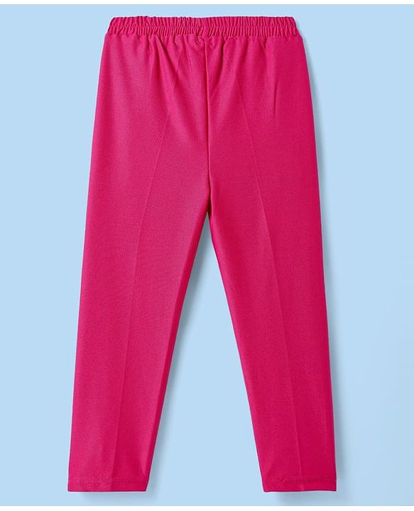 Babyhug Woven Full Sleeves Solid Colour  Blazer with Top & Trouser Set - Pink