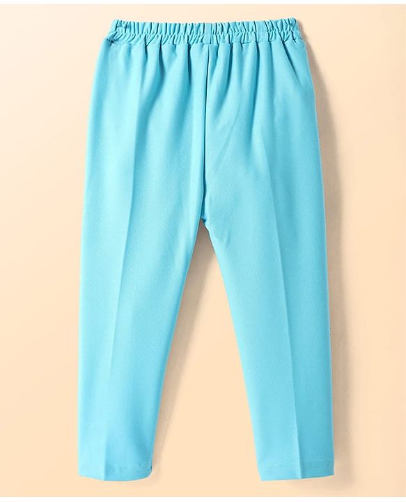 Babyhug Woven Full Sleeves Solid Top & Trouser with Inner Tee - Aqua Blue