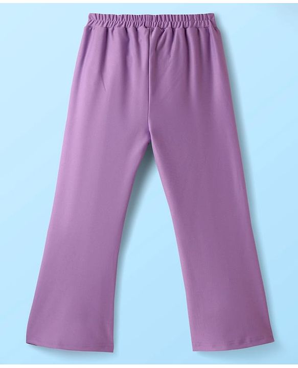 Babyhug Woven Full Sleeves Solid Colour Party Suit With Inner Top - Lilac