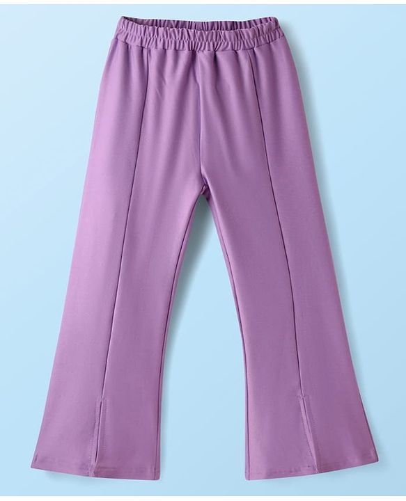 Babyhug Woven Full Sleeves Solid Colour Party Suit With Inner Top - Lilac