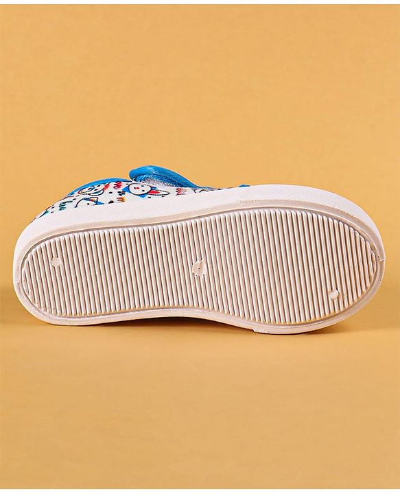 Cute Walk by Babyhug Casual Shoes with Velcro Closer & Animal Print - Blue