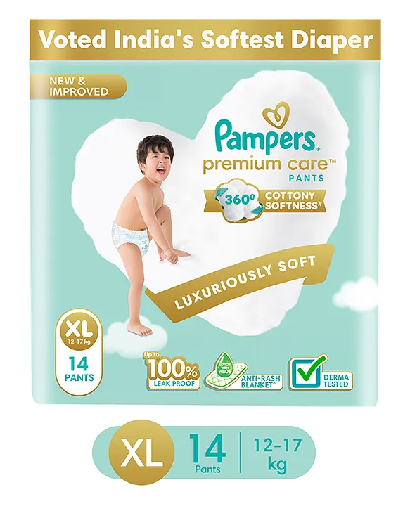 pampers1様 Pampers Premium Care Pants Baby Diapers (XL) Size - 14 Pieces