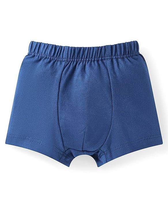 Babyhug Single Jersey Knit Trunks with Stripes & Ball Print Pack of 3 - Yellow White & Navy Blue