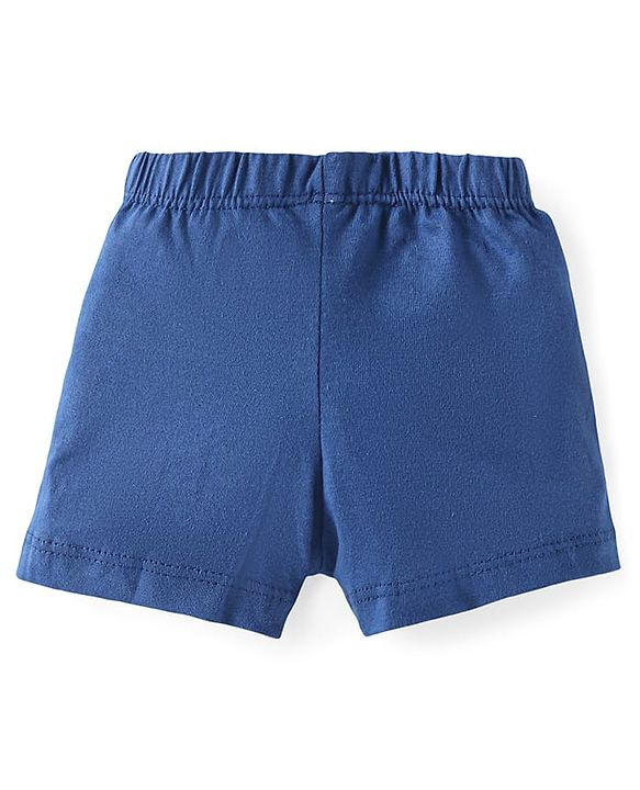 Babyhug Single Jersey Knit Trunks with Stripes & Ball Print Pack of 3 - Yellow White & Navy Blue