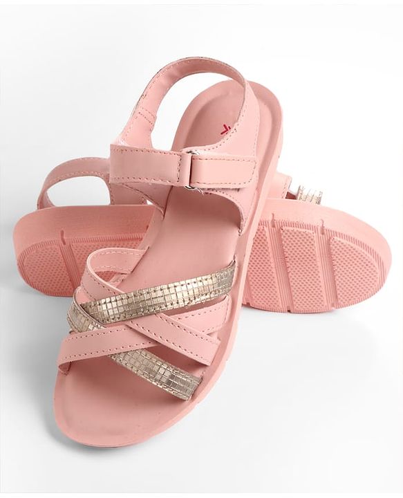 Pine Kids Sandals with Strap Design & Velcro Closure - Pink