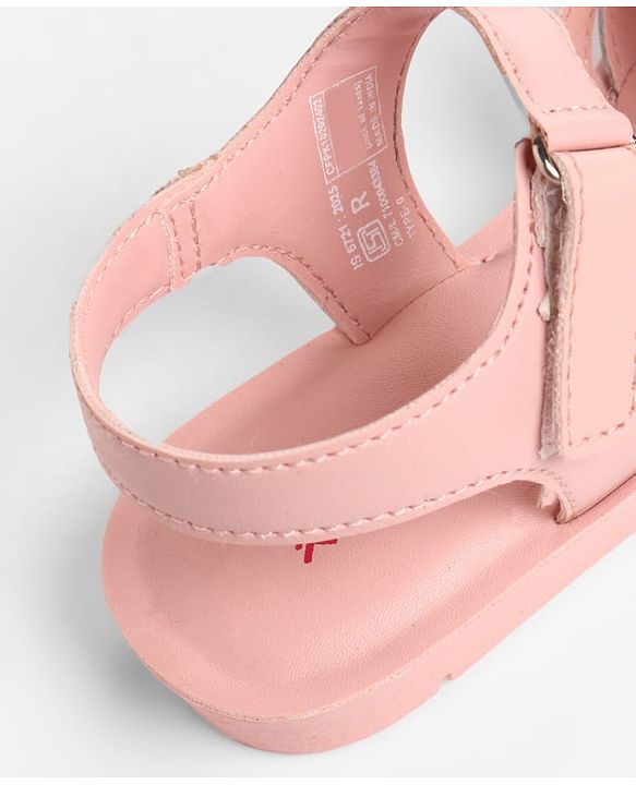 Pine Kids Sandals with Strap Design & Velcro Closure - Pink