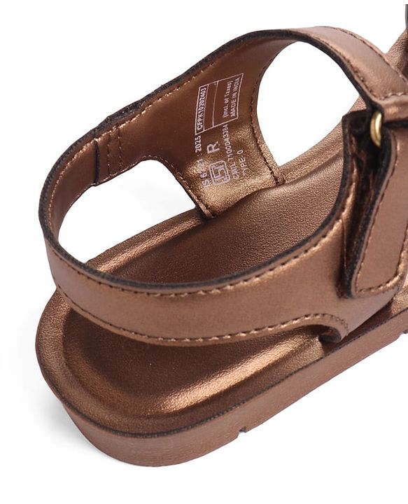 Pine Kids Sandals with Velcro Closure - Rose Gold