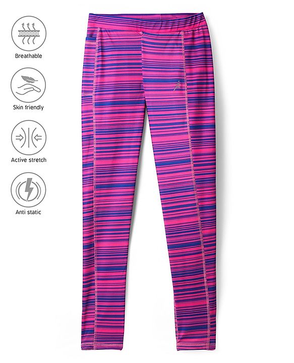 Pine Active Full Length Super Stretch Leggings - Purple