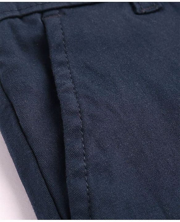 Pine Kids Woven Full Length Solid Colour Trouser - Navy Blue