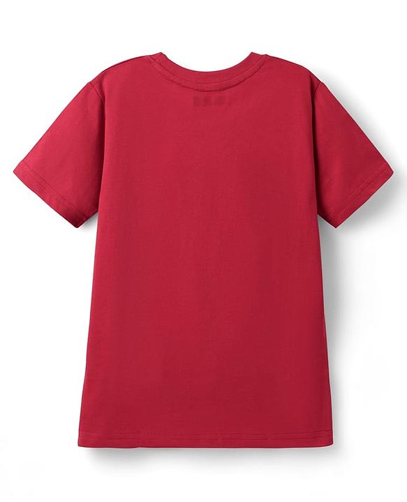 Pine Kids Cotton Knit Half Sleeves T-Shirts With Surf Theme Text Print Pack of 3 - Navy Blue Green & Red