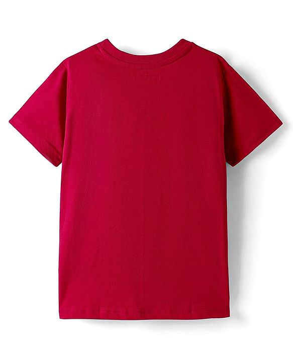 Pine Kids Cotton Knit Half Sleeves T-Shirts with Text Print Pack of 3 - Red Yellow & Light Green