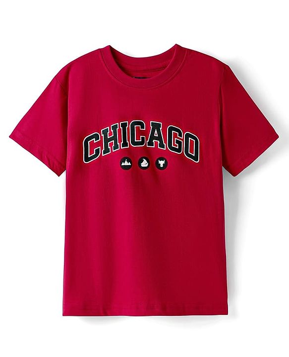 Pine Kids Cotton Knit Half Sleeves T-Shirts with Text Print Pack of 3 - Red Yellow & Light Green