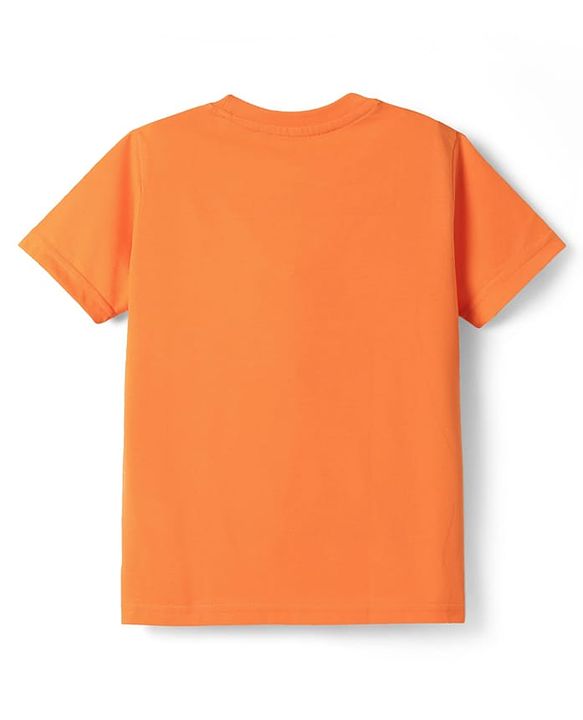 Pine Kids Cotton Knit Half Sleeves Printed T-Shirts Pack of 3 - Green Orange & Navy Blue