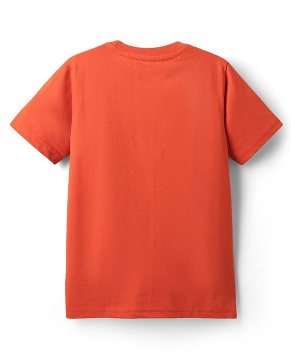 Pine Kids Cotton Knit Half Sleeves T-Shirts with Text Print Pack of 3 - Yellow Purple & Orange