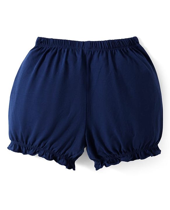 Pine Kids Cotton Lycra Knit Bloomers with Floral & Text Print Pack of 3 (Color May Vary)