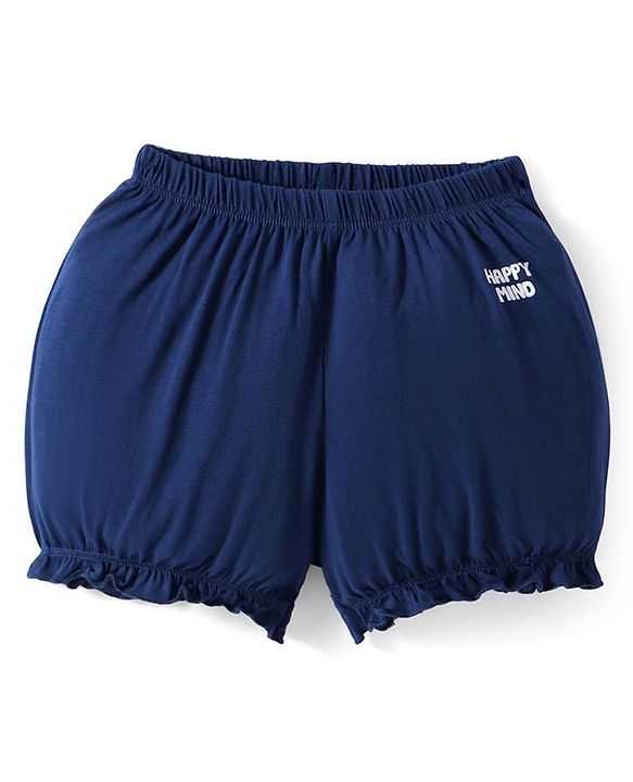 Pine Kids Cotton Lycra Knit Bloomers with Floral & Text Print Pack of 3 (Color May Vary)