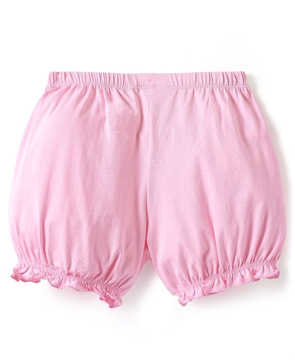 Pine Kids Cotton Knit Bloomers with Placement Print -Pack Of 3 (Color May Vary)