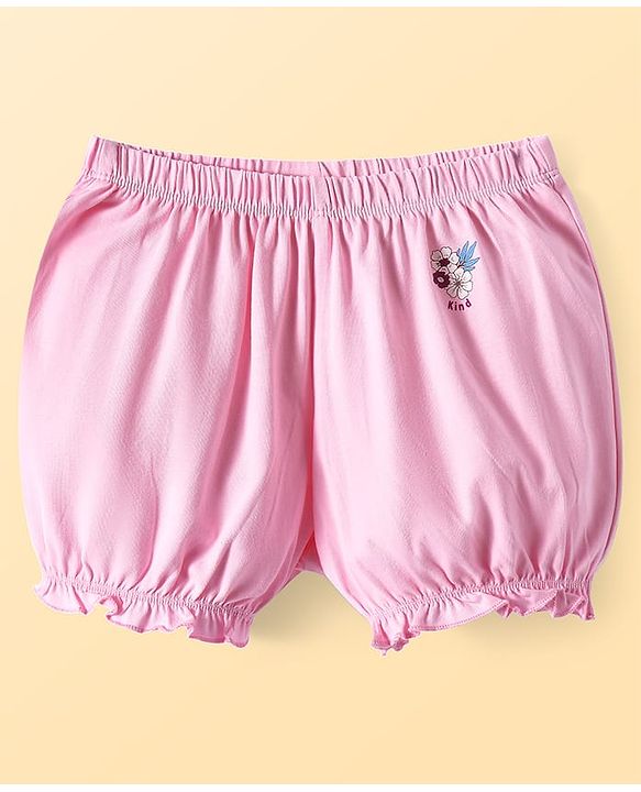 Pine Kids Cotton Knit Bloomers with Floral Print Pack of 3 (Colour May Vary)