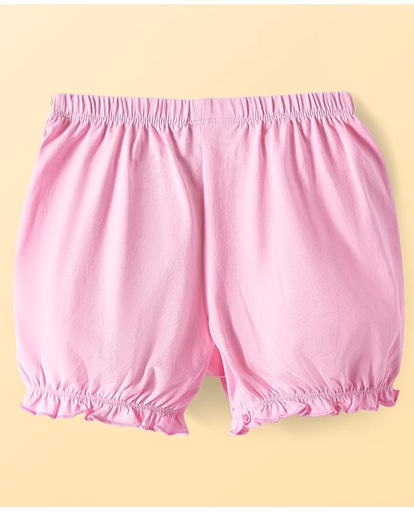 Pine Kids Cotton Knit Bloomers with Floral Print Pack of 3 (Colour May Vary)
