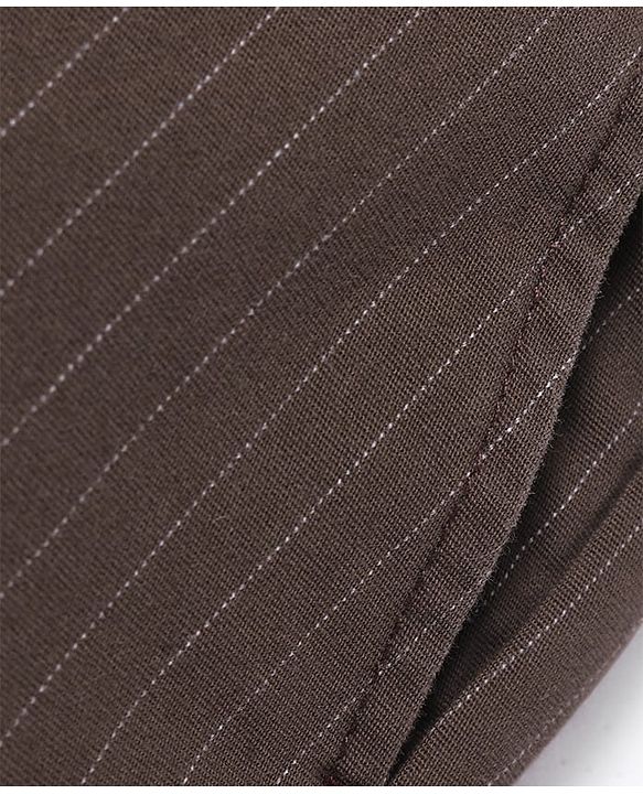 Pine Kids Woven Knee Length Striped Shorts - Brown