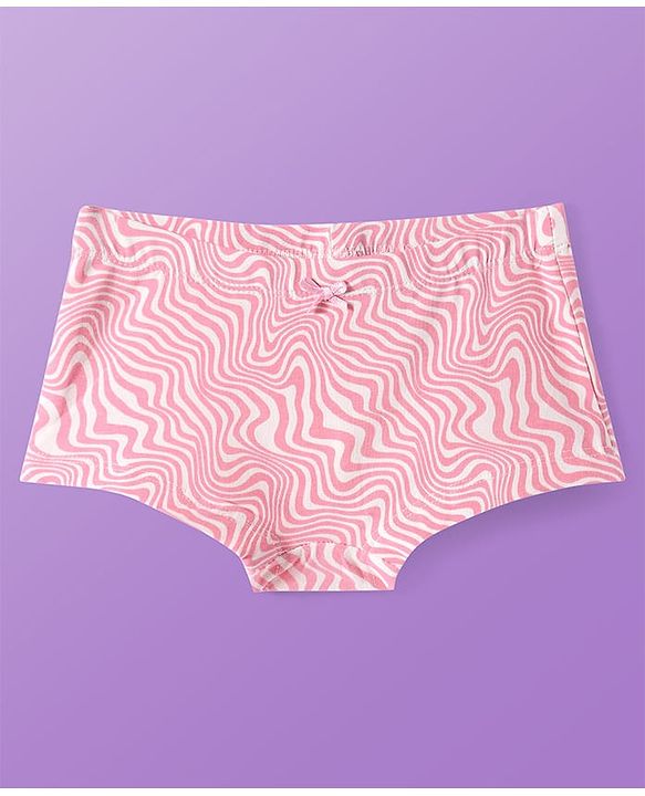 Pine Kids Cotton Knit Hipster Panties with Text Print Pack of 3 (Colour May Vary)