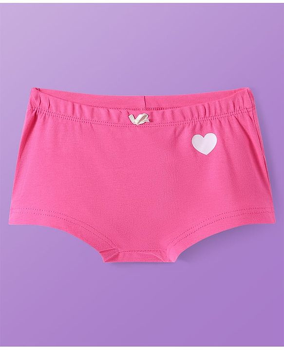 Pine Kids Cotton Knit Hipster Panties with Text Print Pack of 3 (Colour May Vary)