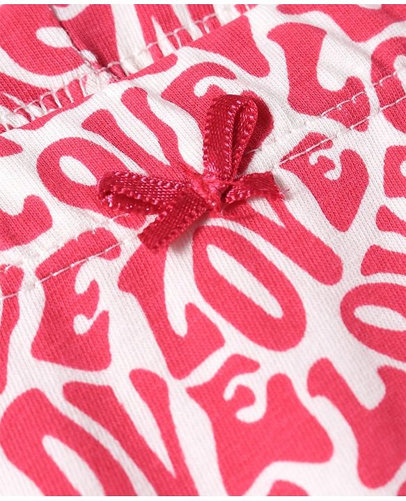 Pine Kids Cotton Knit Hipster Panties with Text Print Pack of 3 (Colour May Vary)