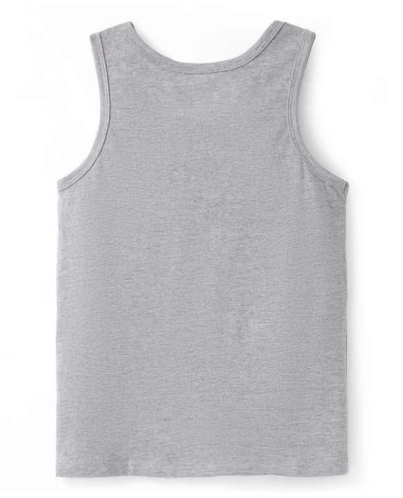 Pine Kids Cotton Knit Sleeveless Vests  with Beach Theme Print Pack of 3 (Colour May Vary)