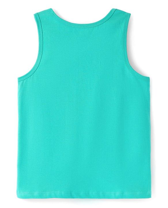 Pine Kids Cotton Knit Sleeveless Vests  with Beach Theme Print Pack of 3 (Colour May Vary)