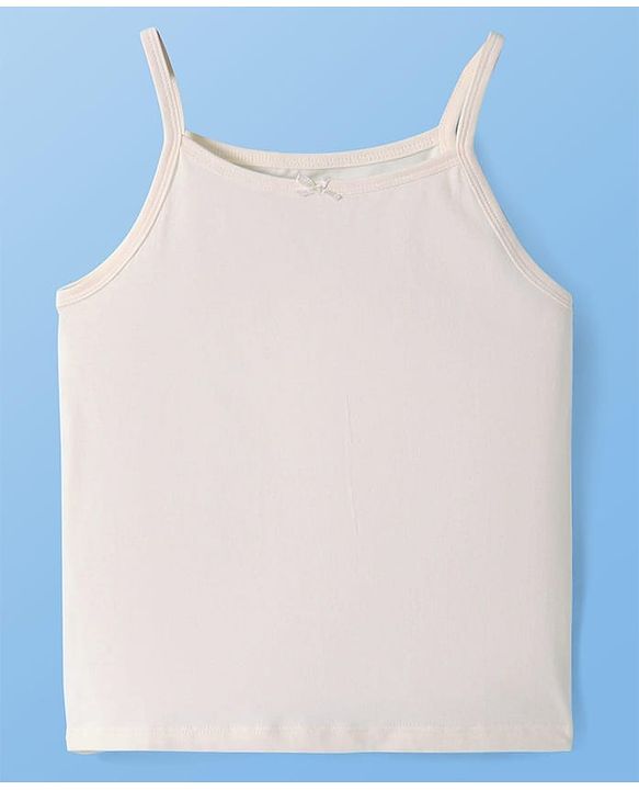 Pine Kids Cotton Lycra Knit Singlet Sleeves Solid Color Slips Pack of 3 - (Color May Vary)