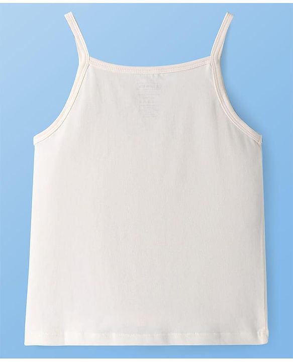Pine Kids Cotton Lycra Knit Singlet Sleeves Solid Color Slips Pack of 3 - (Color May Vary)