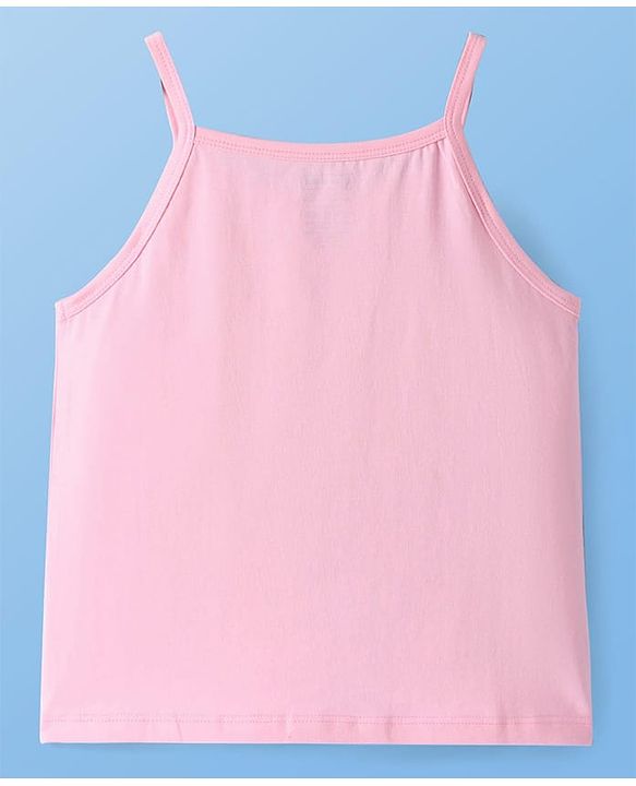 Pine Kids Cotton Lycra Knit Singlet Sleeves Solid Color Slips Pack of 3 - (Color May Vary)