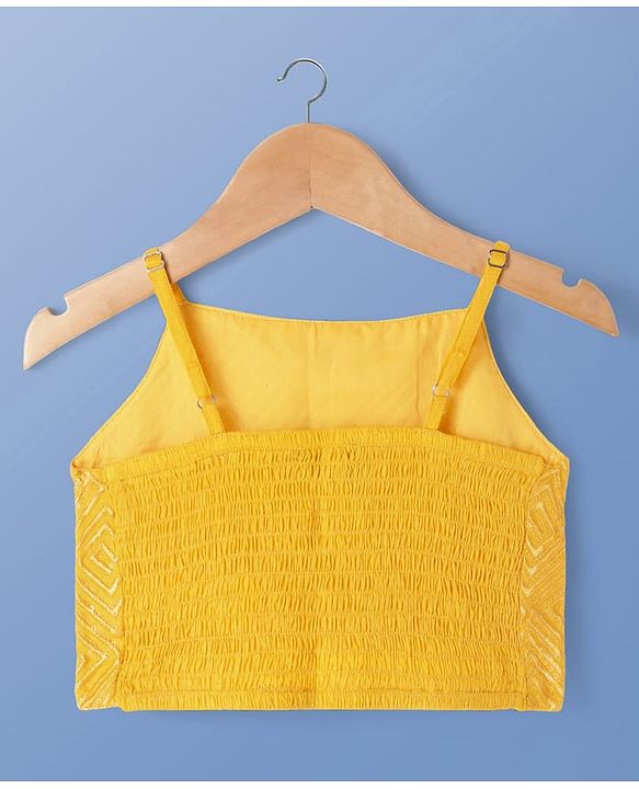 Pine Kids Viscose Woven Embroidered Top and Palazzo with Full Sleeves Tie Dye Shrug - Yellow