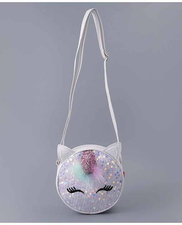 Babyhug  3D Applique Sling Bag - Off White