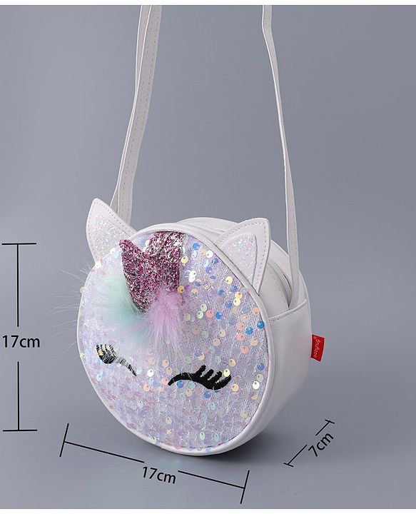 Babyhug  3D Applique Sling Bag - Off White