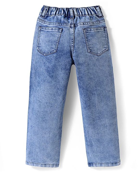 Pine Kids Denim Woven Ankle Length Washed Jeans - Blue