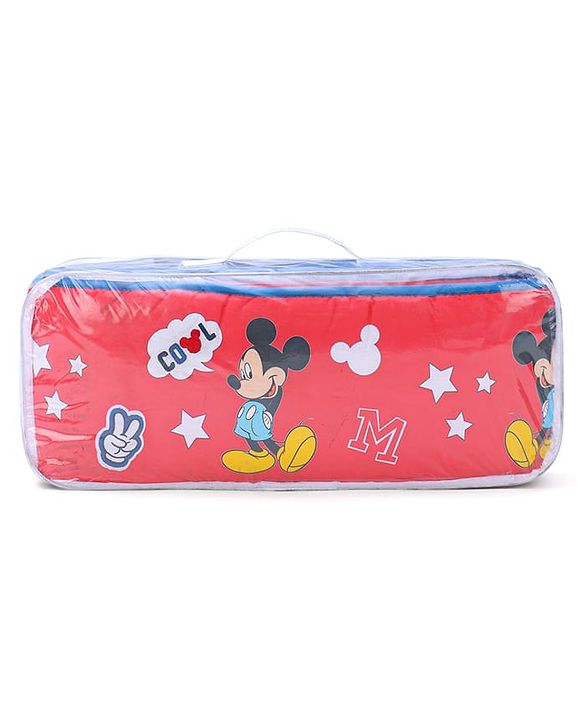 Babyhug Disney Premium Cotton Cot Bumper Cool Mickey Theme - Red