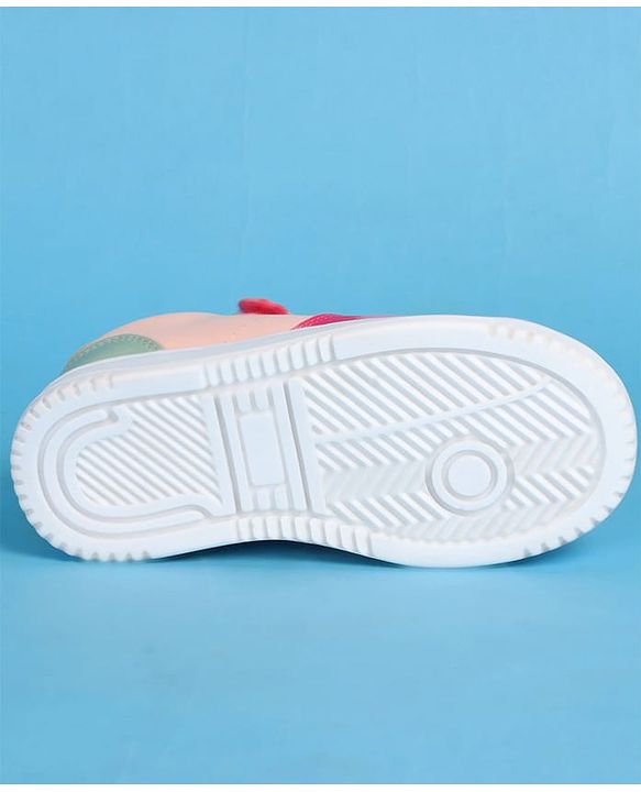 Pine Kids Velcro Closure Color Block Casual Shoes - Pink