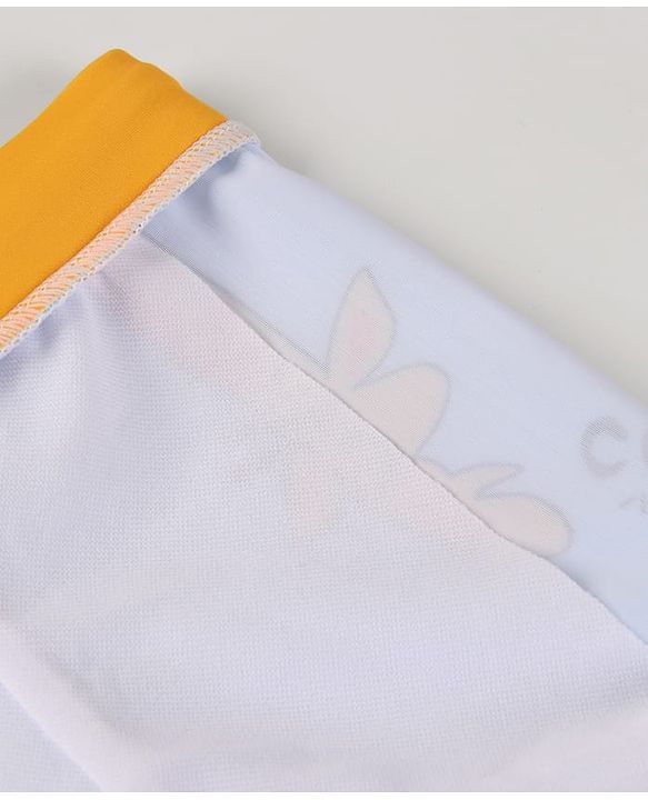 Babyhug Swimming Trunk with Cap Giraffe Print - Light Blue