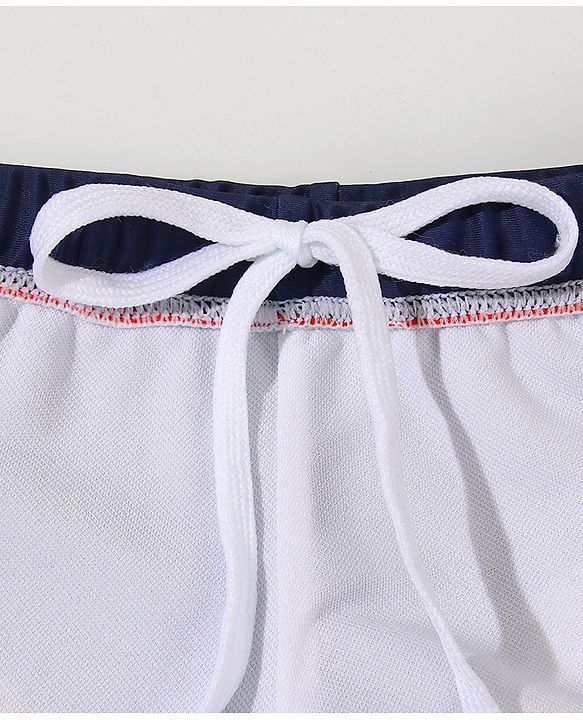 Babyhug Swimming Trunk with Cap Dino Print - Navy Blue