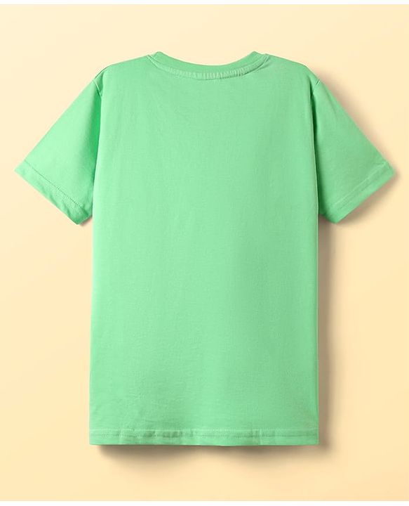 Pine Kids Cotton Knit Half Sleeves T-Shirts With Game Over Text Print Pack Of 5 - Red Light Green & White