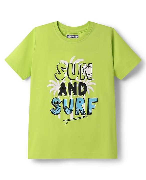 Pine Kids Cotton Knit Half Sleeves Printed T-Shirts Pack of 5 - Multicolor