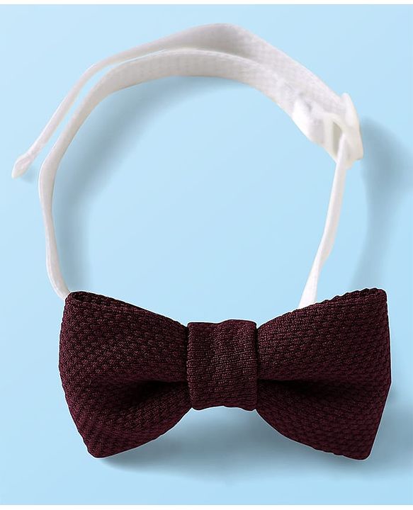 Babyhug Knit Full Sleeves Musical Printed Shirt & Trouser with Suspender Hat & Bow - Wine