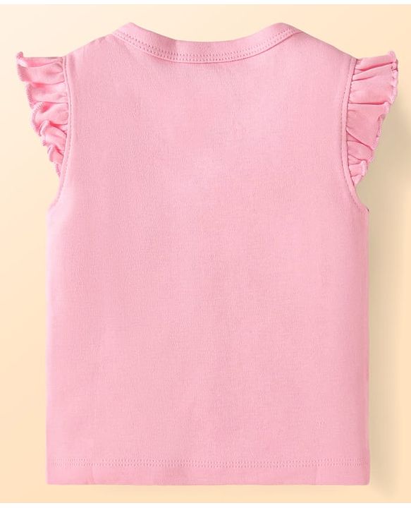 Babyhug Disney Interlock Knit Frill Sleeves Jhablas with Minnie Mouse Graphics Pack of 3 - Pink White & Light Blue