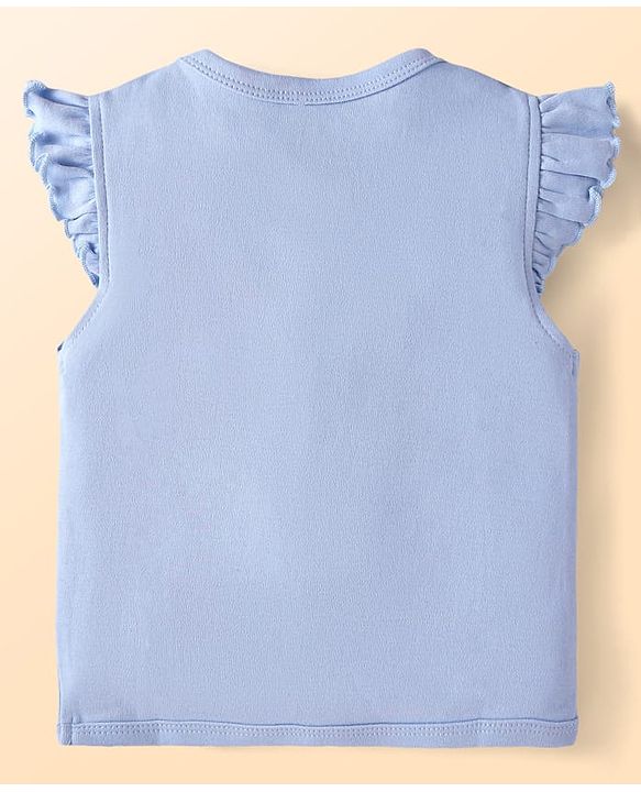 Babyhug Disney Interlock Knit Frill Sleeves Jhablas with Minnie Mouse Graphics Pack of 3 - Pink White & Light Blue