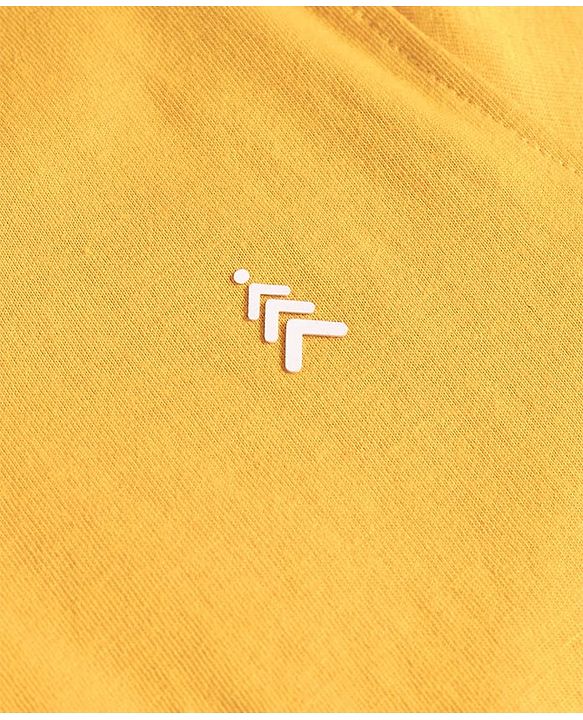 Pine Kids Cotton Knit Half Sleeves T-Shirt with Logo Print - Lemon